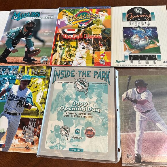 1993-99 Florida Marlins Program Lot (7 Programs) + Jeff Conine Pic World Series - Picture 3 of 7